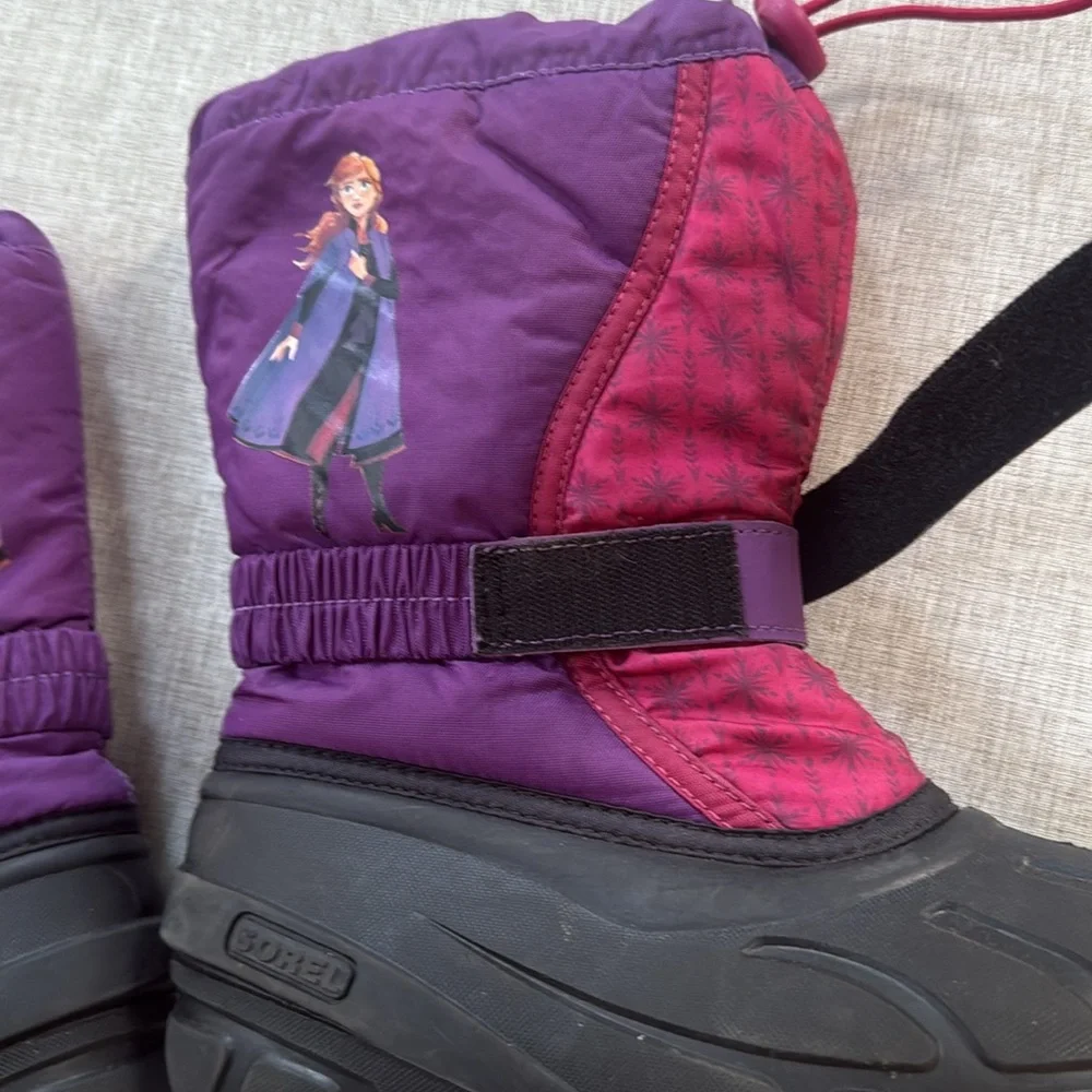 Sorel X Disney Frozen Flurry Weather Resistant Snow Boots‎ Winter Ski Youth 3